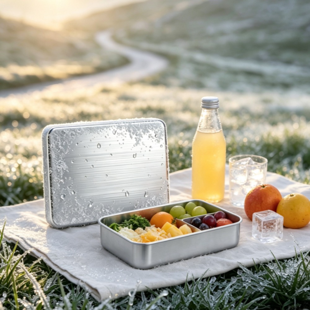 Ice Bucket Silver - Ice Packs for Lunch Boxes Reusable