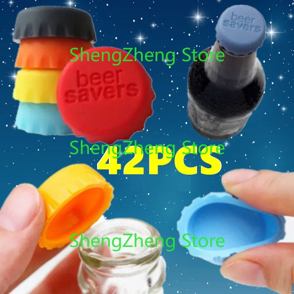 Wine Mix With Beer - 42Pcs Reusable Mix-colored Silicone Beer Bottle