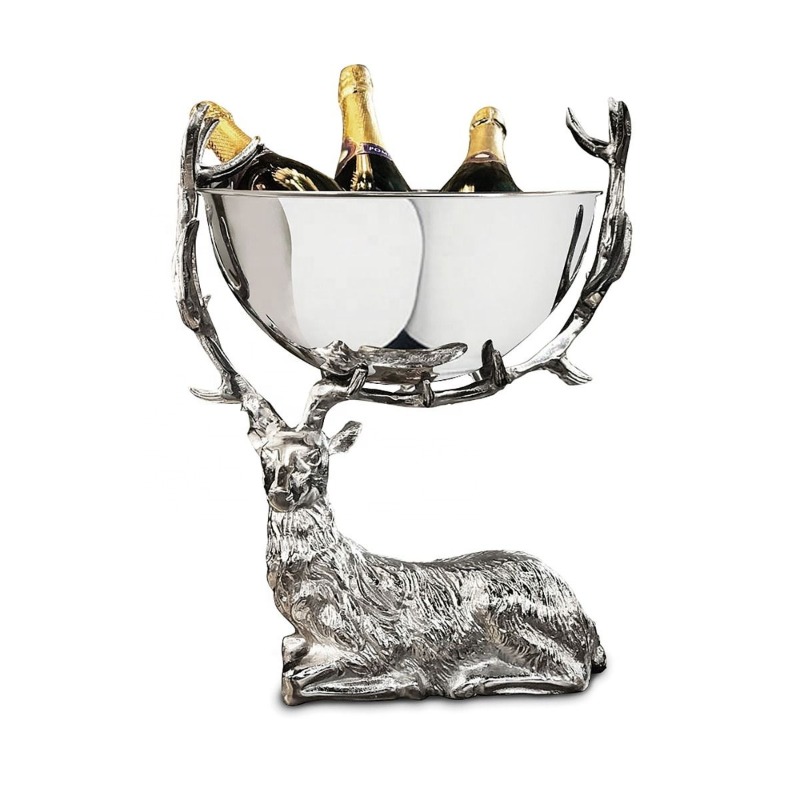 Ice Bucket Silver - Rest stage deer champagne ice bucket