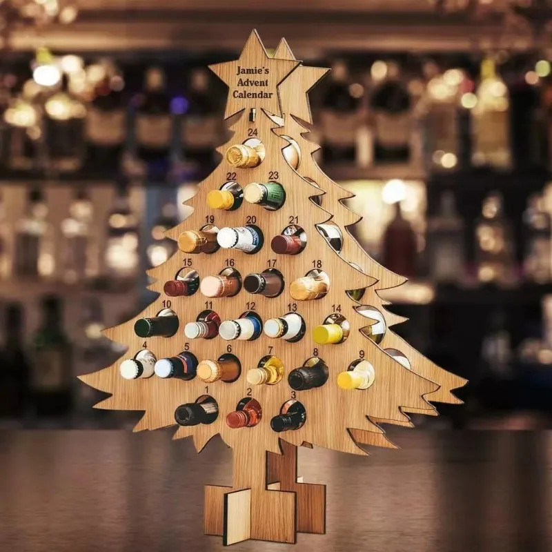 Wine Beer Rack - Christmas Tree Wooden Wine Rack Craft
