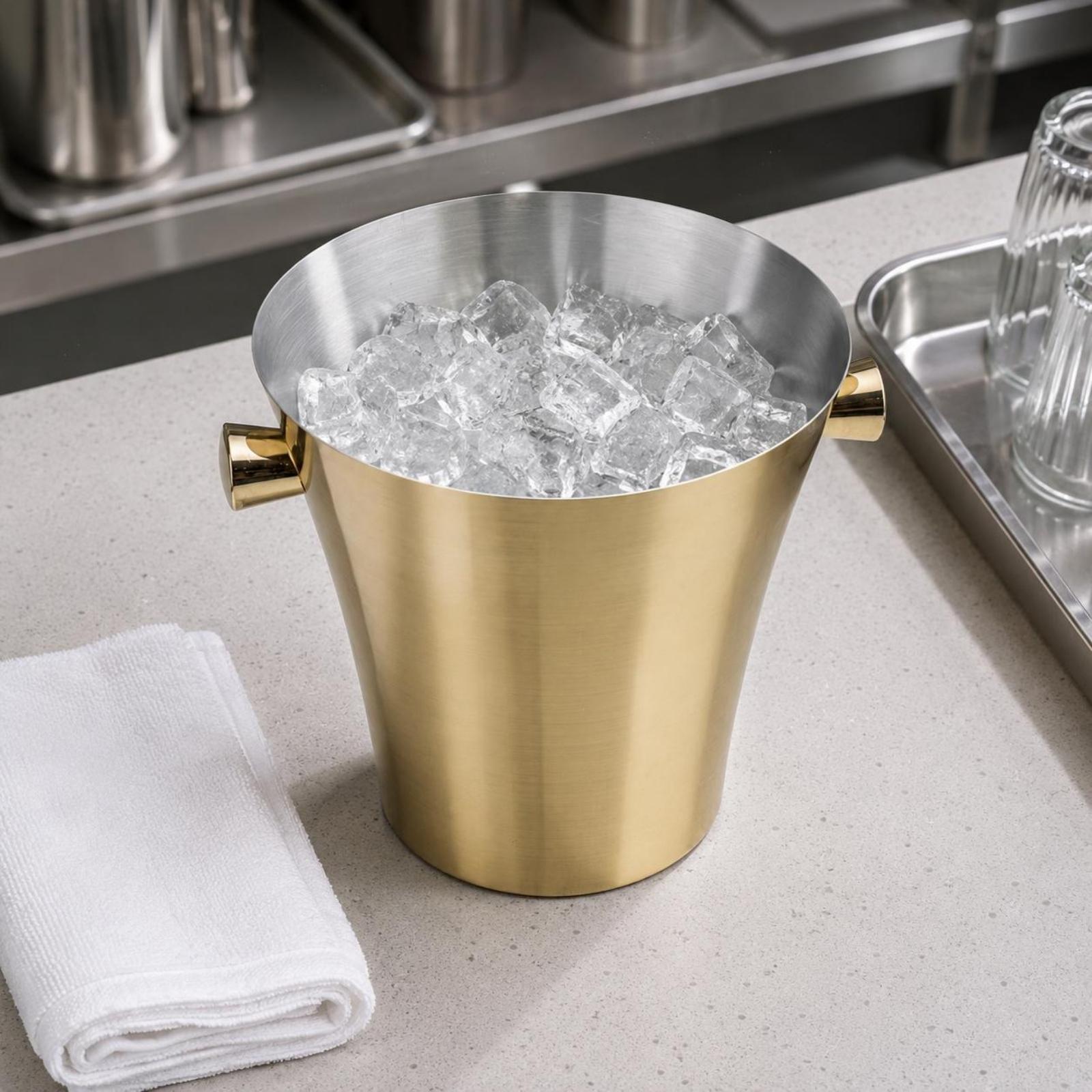 Stainless Steel Ice Container  - Ice Bucket Silver review and price