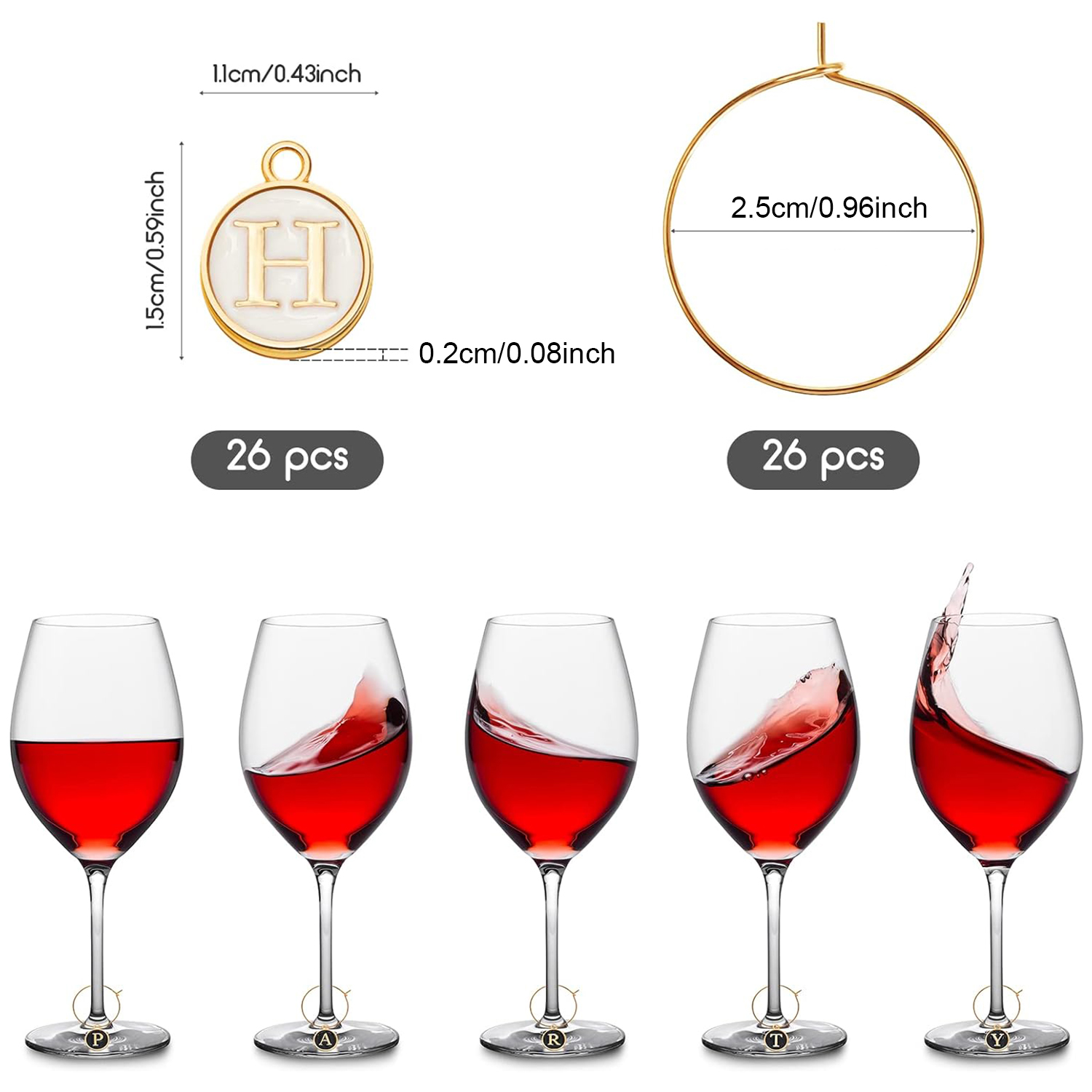26Pcs Wine Charms for Stem Gla - Wine Or Beer review and price