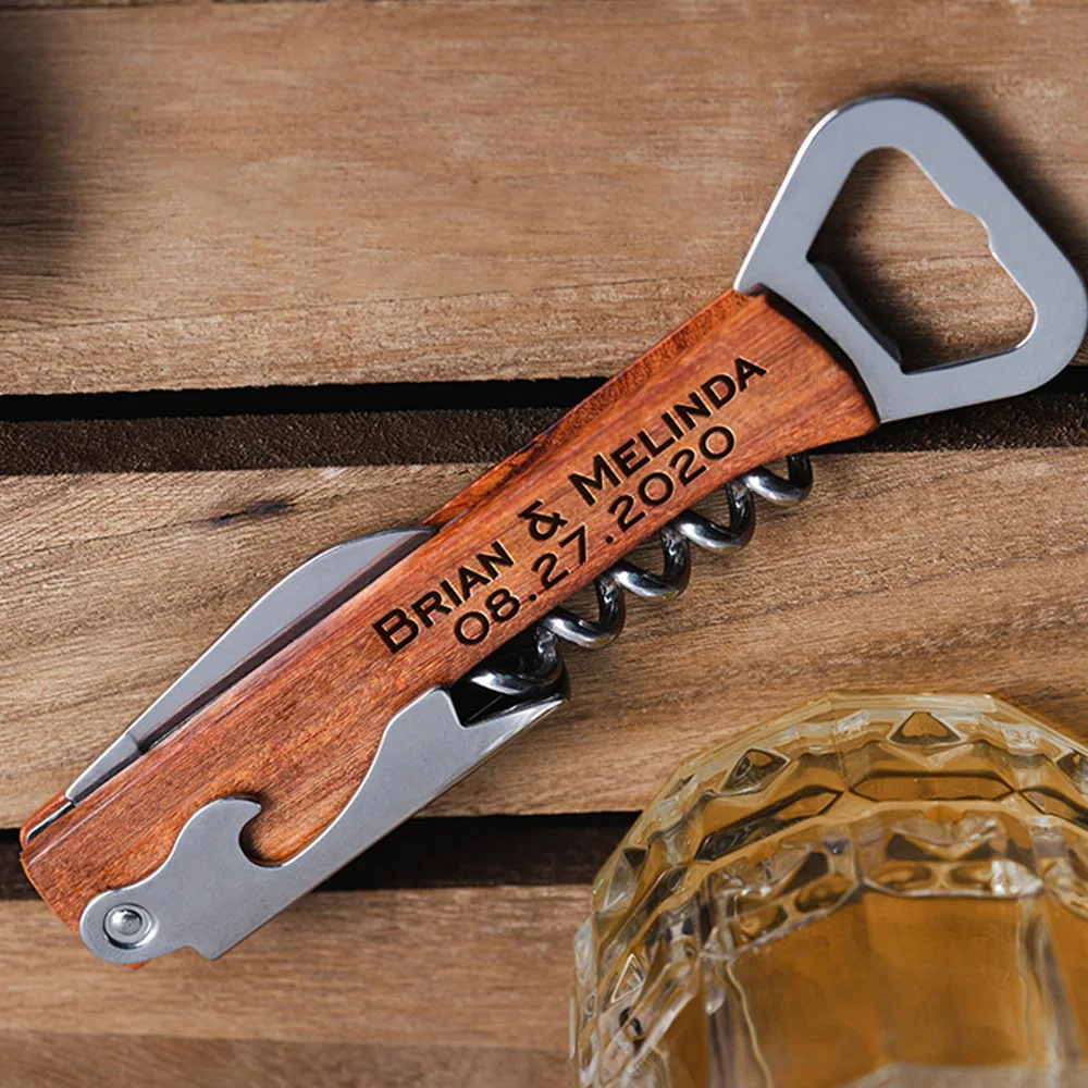 Personalised Logo Wood Handle  - Wine Beer Brand review and price