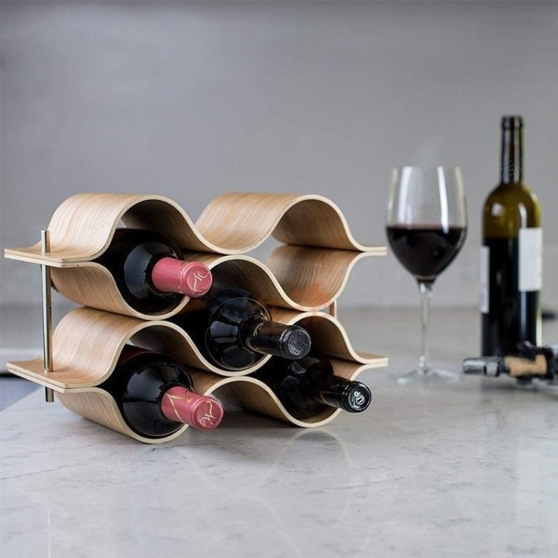 Wavy Wine Bottle Holders Woode - Wine Beer Rack review and price