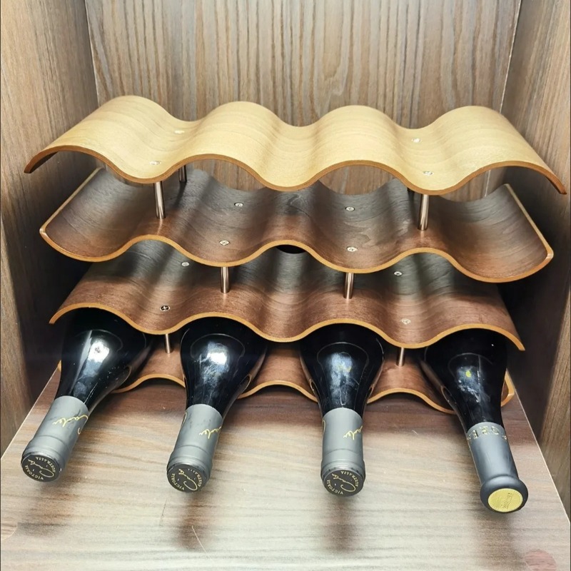 Wavy Wine Bottle Holders Woode - Wine Beer Rack review and price
