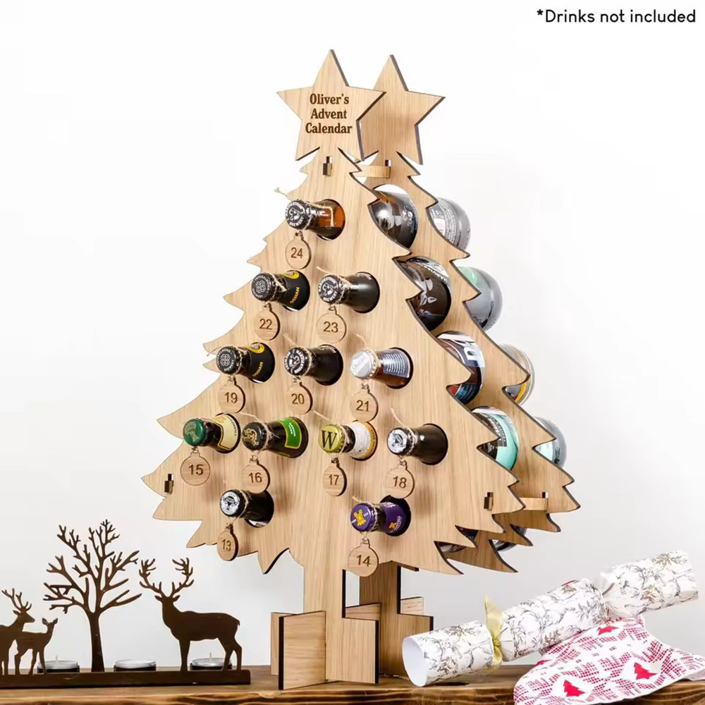 Christmas Tree Wooden Wine Rac - Wine Beer Rack review and price
