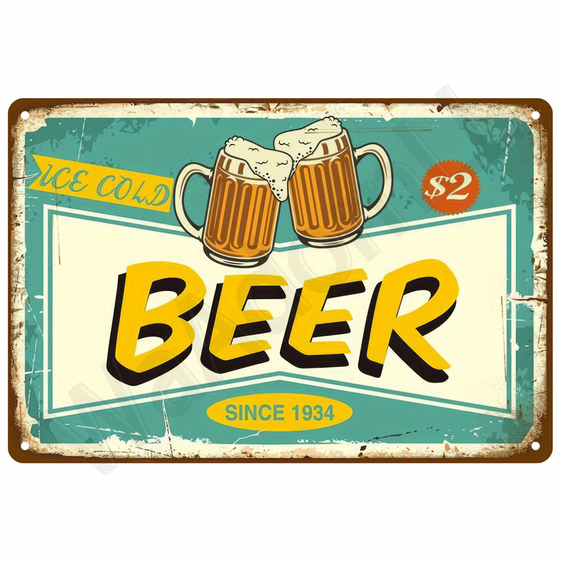 Metal Sign Whiskey Wine Alcoho - Wine Beer Brand review and price