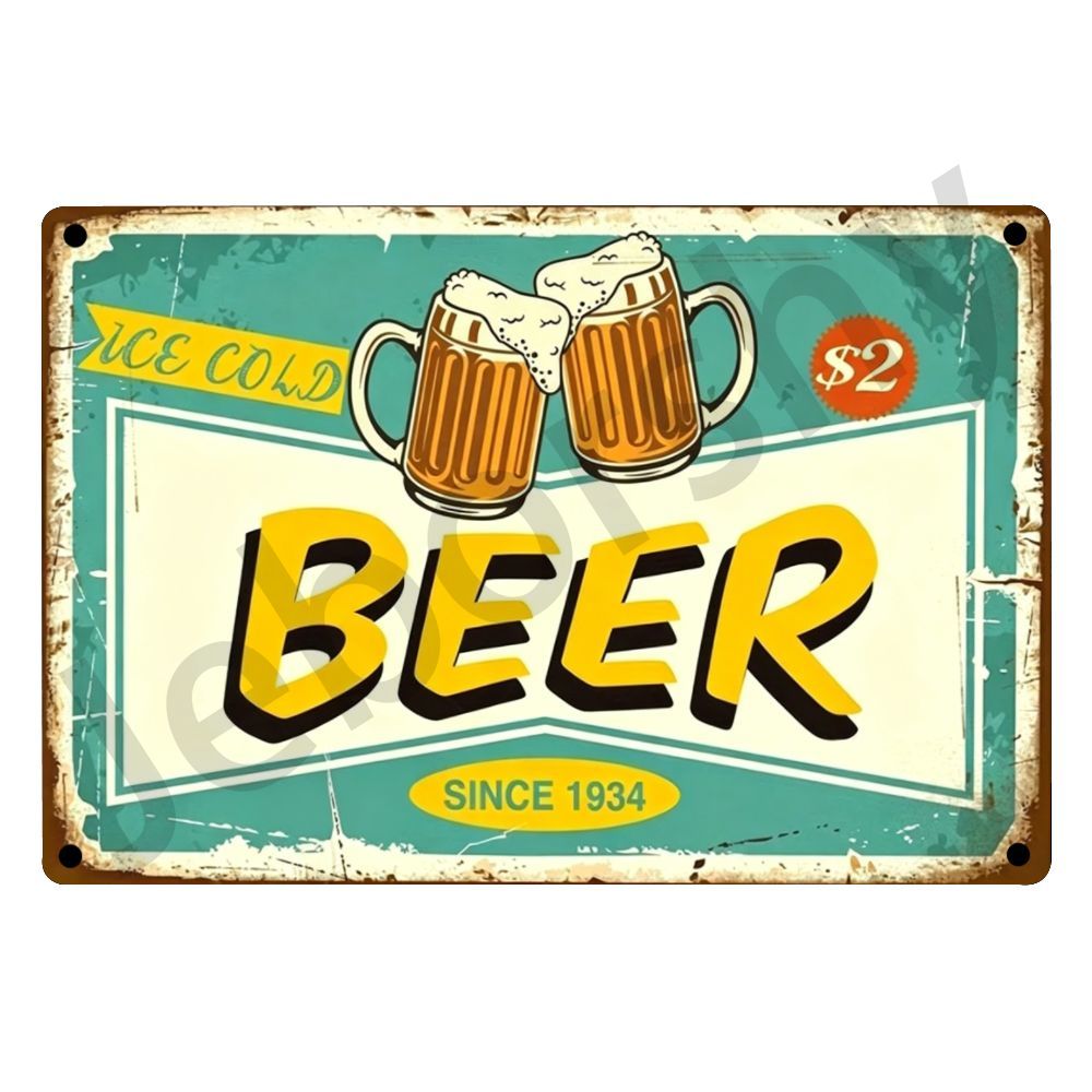 Metal Sign Whiskey Wine Alcoho - Wine Beer Brand review and price