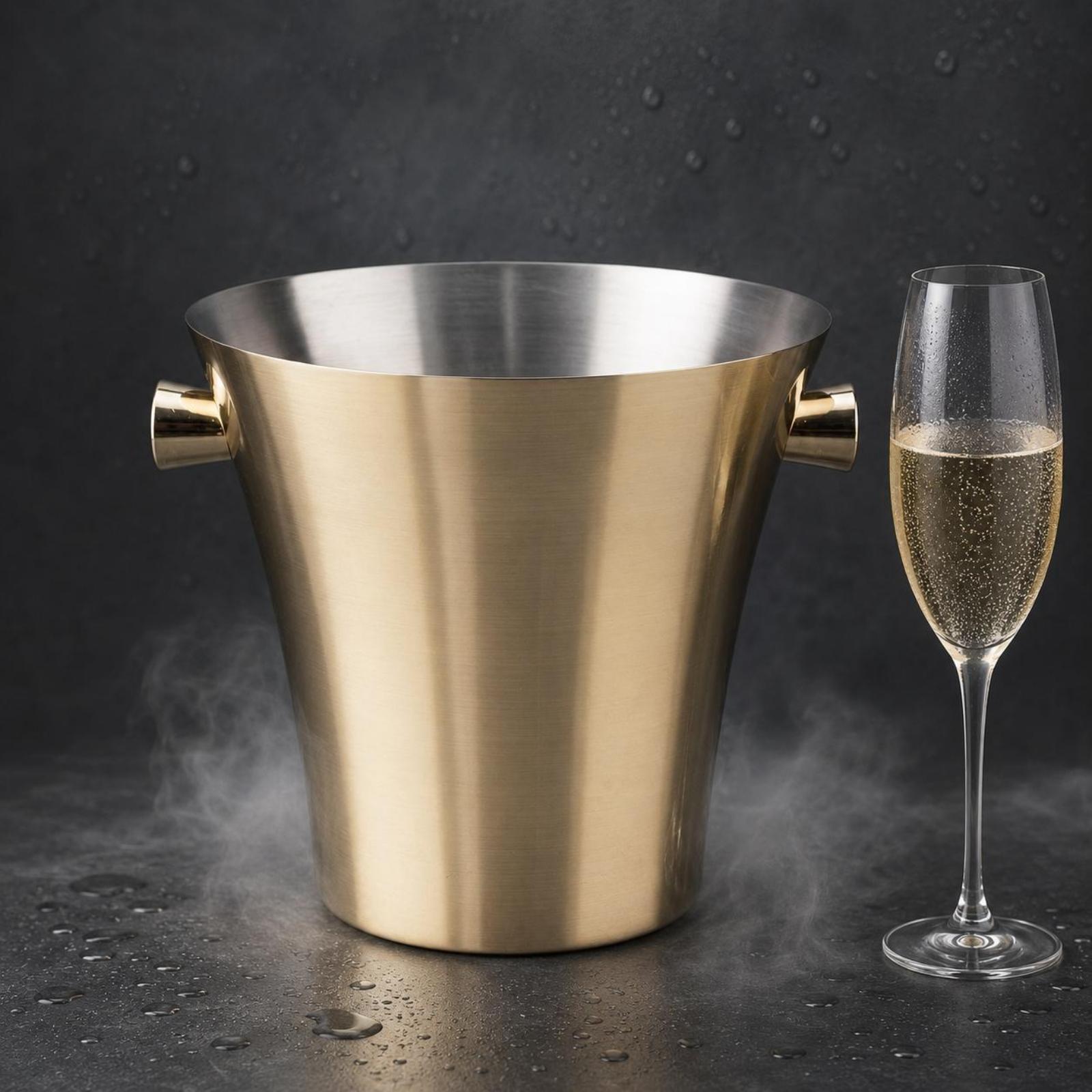 Stainless Steel Ice Pail Gold- - Ice Bucket Silver review and price