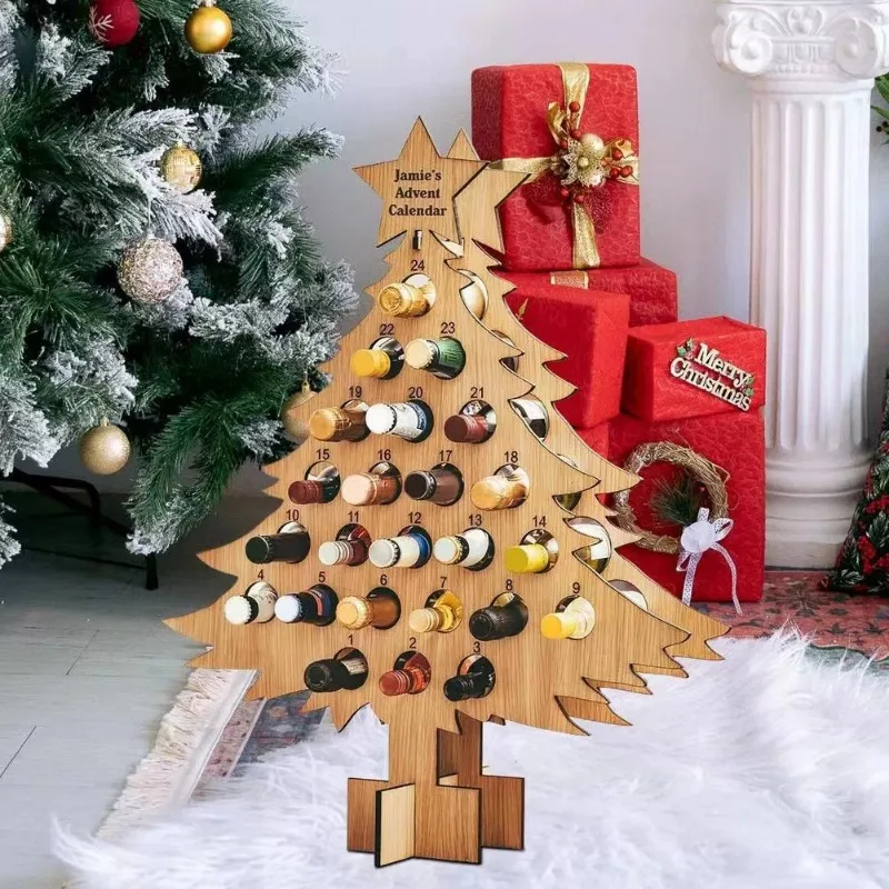 Christmas Tree Wooden Wine Rac - Wine Beer Rack review and price