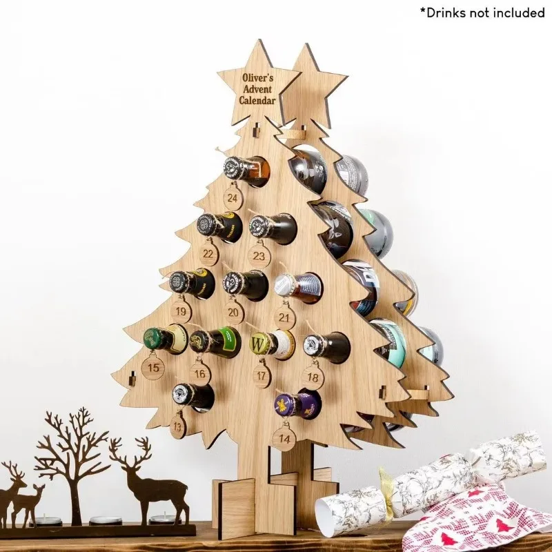 Christmas Tree Wooden Wine Rac - Wine Beer Rack review and price